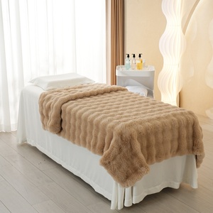 ผ้าห่มสีกากีเนื้อนุ่มพิเศษ อุ่นสบาย ขนฟูฟ่อง สำหรับโซฟา เตียงนอน - Product Image 3