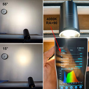 LEDEAST DLS56A Diamètre 75mm Cylindrique 15-55D Zoom Spot Light Anti-éblouissement 3000k 20W pour Magasin de Vêtements Plafonnier <span class=keywords><strong>LED</strong></span> - Product Image 5