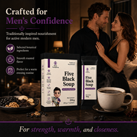 KUNYON Five Black Soup Herbal Powder, Mélange Botanique pour Hommes, Préparation Instantanée Nourrissante pour le Bien-être Quotidien