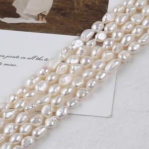 Promotion pour perles d'eau douce baroques blanches de 6-7 mm, à deux faces, trou droit, pour accessoires faits main en DIY, vente en gros - Product Image 2