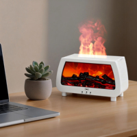Diffuseur d'arômes ultrasonique silencieux pour hôtel, lumière de flamme colorée, humidificateur électrique, diffuseurs d'arômes électriques