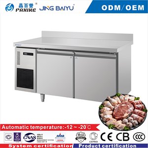 CE CB Cabinet Refrigerator Double Door Frost Free Fast Refrigerate Stainless Steel Commercial Freezer for Sale Worktop Freezer 1 - Product Image 1