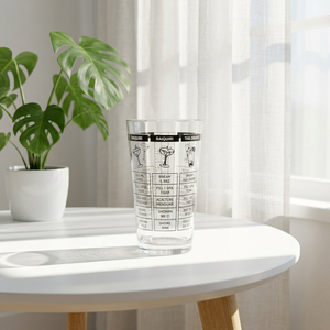 Verre à mélanger les cocktails avec recettes, shaker à cocktails en verre, verre doseur, verre à mélanger les boissons, outil de bar pour la maison et la restauration - Product Image 4
