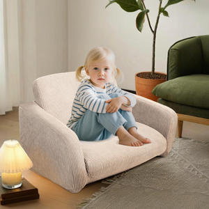Moderno 2-<span class=keywords><strong>en</strong></span>-1 elegante sofá para niños cómodo tumbona de espuma viscoelástica suave sofá de bebé fácil de desplegar para uso <span class=keywords><strong>en</strong></span> el dormitorio del hogar - Product Image 5