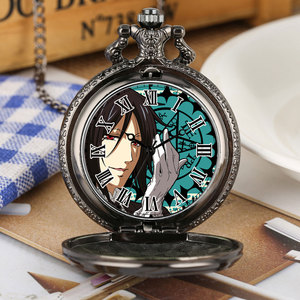 Montre de poche steampunk pour homme, anime <span class=keywords><strong>Kuroshitsuji</strong></span> Black Butler, avec cadran à chiffres romains - Product Image 4