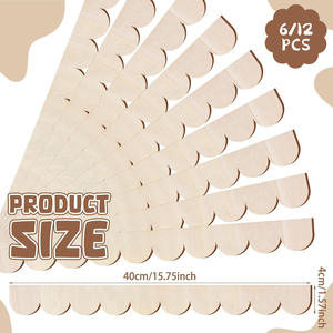 Tailai แม่พิมพ์<span class=keywords><strong>ไม้</strong></span>ตกแต่งขอบขอบประตูรูปหอยเชลล์น่ารัก6ชิ้นสำหรับตกแต่งขอบประตูชั้นวางของ - Product Image 4