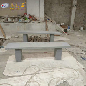 New Magic Stone Grc <b>Cement</b> Bench Outdoor Landscape Garden Furniture For Cafe Restaurant - Product Image 2