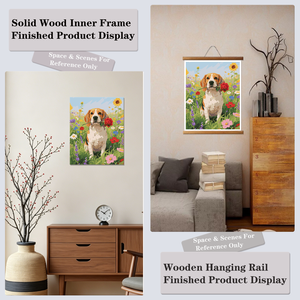 Pinturas por Números Personalizadas DIY: Kit de Pintura por Números de Rosas, Caballeros y Beagles - Product Image 6