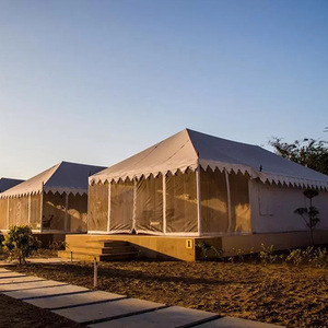 Desert Camp Hotel <b>Tent</b> 6-8 Person Extended Type Oxford Cloth Four-season Double Layer <b>Large</b> Space One Bedroom One Living Room - Product Image 1