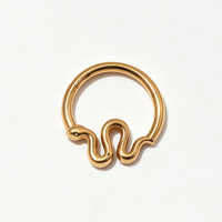 Anneau clicker articulé en titane G23 ASTM F136 16G pour septum, nez, oreille et daith