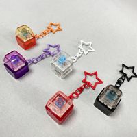 Wholesale PC Mechanical Keyboard Keycap Fidget Button Keychain Clickable Finger Stress Relief Toy Gift Ready Stock