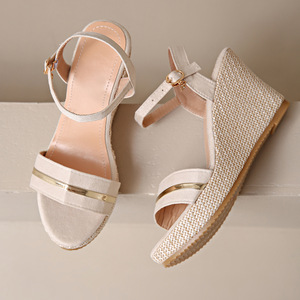 Women Wedge Open-Toe Thick-Soled Sandals Summer New European American Style <b>Large</b> Platform Roman Sandals - Product Image 3