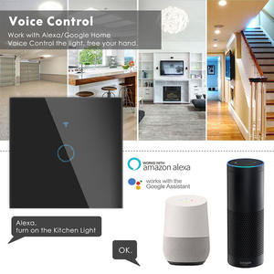 Interruptor táctil inteligente WIFI + BLU UK EU 1 2 3 4 Gang Tuya, interruptores de luz de pared, Control remoto de voz a prueba de agua <span class=keywords><strong>por</strong></span> Alexa <span class=keywords><strong>Google</strong></span> <span class=keywords><strong>Home</strong></span> - Product Image 2