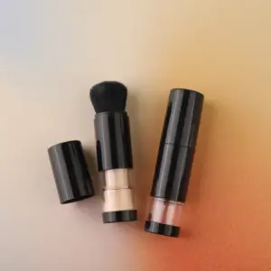 Telescopic Refillable Body Wholesale Loose Powder Container With Brush Refillable Powder Makeup Brush