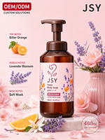 OEM ODM Marque Privée 480ml Lavande Orange Amère Gel Douche Moussant Mousse Riche Hydratant Nettoyage Doux pour Tous Types de Peau