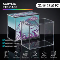 Boîte de rangement en acrylique pour cartes Elite Trainer Box avec couvercle renforcé, épaisseur 5+8mm, pour la conservation de votre collection ETB