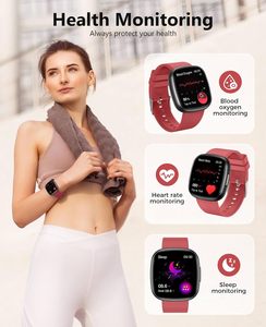 Smartwatch Donna Uomo 1.72\" Display <span class=keywords><strong>Super</strong></span> Retina HD Fitness Tracker Monitoraggio Frequenza Cardiaca Ossigeno nel Sangue Sonno Pressione 100 Funzioni <span class=keywords><strong>Smart</strong></span> - Product Image 2