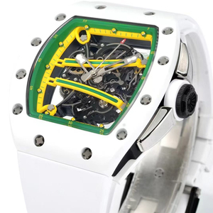 Reloj de Pulsera Mecánico Manual para Hombre, Diseño Asimétrico Tonneau Skeleton RMUL2, Cerámica NTPT Carbon 6101, Estilo Ejecutivo RM - Product Image 3
