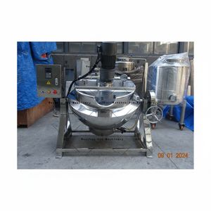 หม้อต้มแก๊สอุตสาหกรรมแบบเอียงได้ พร้อมระบบกวนอัตโนมัติ ขนาด 50 ลิตร ถึง 1000 ลิตร หม้อต้มไอน้ำพร้อมกวน น้ำหนัก 220 กิโลกรัม - Product Image 1