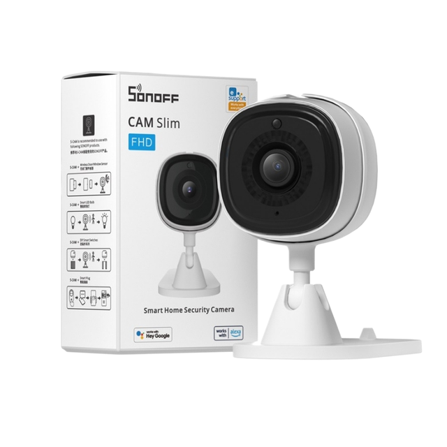 BSSY)SONOFF CAM Slim WiFi Remote Monitoring Compact and Lightweight Camera