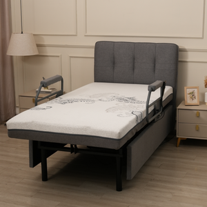 Lit médicalisé King Single Dual Okin à moteur, réglable en hauteur avec articulation tête et pieds, pour personnes âgées - Product Image 2