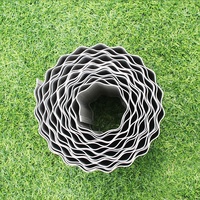 Borde de jardín de metal corrugado rústico Borde de césped ajustable flexible Borde de valla de acero galvanizado para exteriores Borde DE PAISAJE