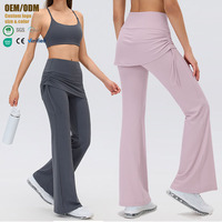 Tenue de tennis et pickleball pour femme : Legging évasé taille haute avec effet ventre plat et rehaussement des fessiers