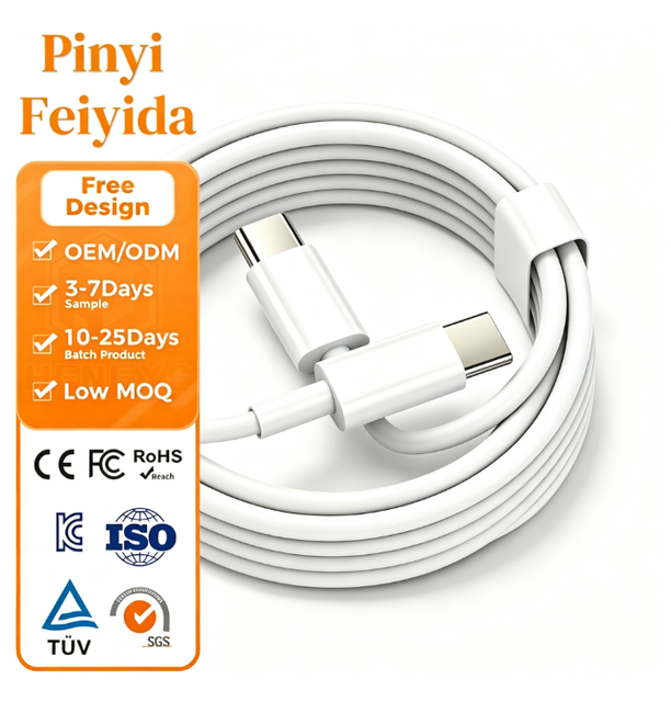 Nice Price 1m 2m 3m Factory Wholesale High Quality 3A 60W 100W Usb C to C Data Charging Type C Cable for Smartphone Tablet