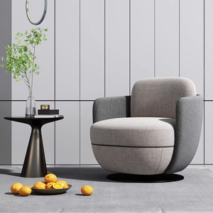 Divano singolo di lusso italiano Design moderno per soggiorno Hotel Lobby Business negoziazione ospedale girevole per il tempo libero sedia di velluto - Product Image 2