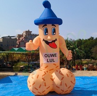 Equipo de alquiler de fiesta de Holanda Inflable Opblaasbare Ouwe Lul Abraham Globo viejo para Decoración de cumpleaños