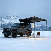 Tente de toit pour voiture toutes saisons, imperméable, en PVC, avec ressort à gaz, ouverture automatique, en alliage d'aluminium, abri de camping
