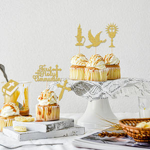 Juego de decoración para tarta de la Santa <span class=keywords><strong>Comunión</strong></span> con Paloma brillante y diseño de Cruz para bautismo, bautizo, Baby Shower, fiesta de <span class=keywords><strong>primera</strong></span> <span class=keywords><strong>comunión</strong></span> - Product Image 4