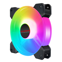 MOQ Rendah Coolmoon J6 Komputer Gaming PC Kipas RGB 120mm Dukungan OEM Kit Kipas Pendingin PC Senyap Dengan Pengontrol RGB Kipas RGB untuk Casing PC