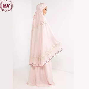 カスタムイスラム教徒の柔らかいテレカン祈りのローブ刺繍エッジ高品質の祈りのドレス - Product Image 4