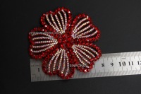 Soldes Exceptionnelles : Patch en Strass Cristal 3D Écologique à Motif Floral, à Dos Plat, Thermocollant pour Décoration de Robe et Vêtement DIY