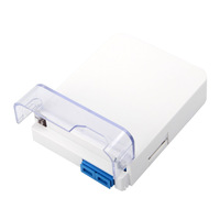 Couvercle anti-poussière intérieur en plastique blanc 1port 2core duplex optique terminal socket OTB fibre optique ATB box Face plate