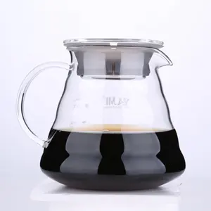 커피 드립 주전자 물 유리 측정 주전자 손 양조