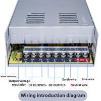 Adaptateur d'alimentation universel à découpage DC 24V 16A 400W, transformateur régulé, entrée AC 110V/220V pour bande LED, CCTV, radio