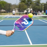 PATS SPORT Nouvelle pagaie de pickleball d'entraînement pour adultes, sans bordure, en fibre de carbone T700 de 16 mm, noyau en nid d'abeille, antidérapante, conforme aux normes USAPA