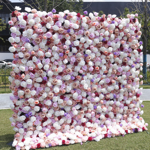 <span class=keywords><strong>Internet</strong></span> célébrité photographie décoration décoration extérieure 5D tissu basé Simulation Rose mur fond mur - Product Image 3