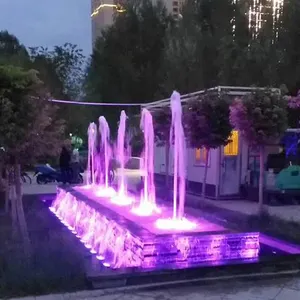 Çin müzik dans çeşme 3D performans ışık havuzu müzikli fıskiye