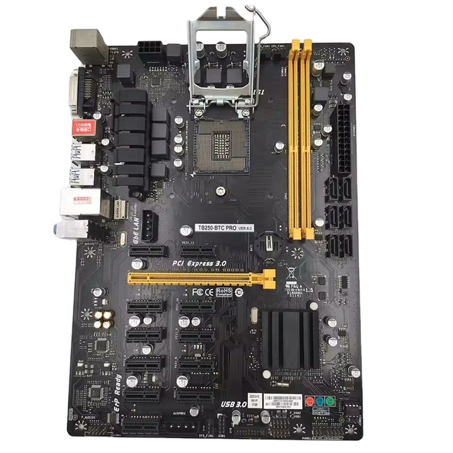 Fast Ship Motherboard for BIOSTAR B250 LGA 1151 32GB ATX DDR4 PCI-E 3.0 Professional Board TB250-BTC PRO