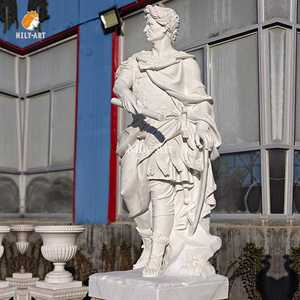 MILY Offre Spéciale sculptée à la main grandeur nature marbre blanc César Auguste Statue pour la commémoration de la ville - Product Image 2