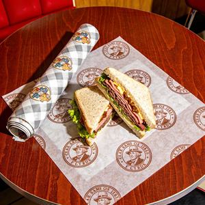 Wholesale Custom Printed Greaseproof Food Grade Wax <b>Paper</b> for Burgers Sandwiches Snack - Product Image 1