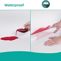 Drap de lit en tissu uni, style moderne minimaliste, en fibre de bambou avec revêtement TPU imperméable
