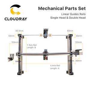 Bộ Hướng Dẫn Tuyến Tính Một Đầu 6040/ 9060/ 1390 Cho Máy Tự Làm CO2 Bộ Dụng Cụ Cắt <span class=keywords><strong>Laser</strong></span> Hộp Số Giảm - Product Image 6