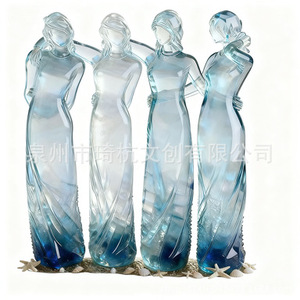 Escultura de resina de las Tres Hermanas, figura artística para regalo de amistad, decoración navideña - Product Image 2