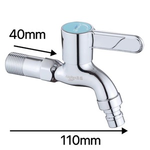 Robinet de lavabo en cuivre AngRan 4 mm, monocommande, à poser sur le plan, pour machine à laver, bec en acier inoxydable - Product Image 5