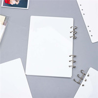 Protège-feuilles en acrylique B5 A5 A6 de 2 mm d'épaisseur pour carnet à feuilles mobiles avec film protecteur