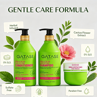 Paket Perawatan Rambut Herbal Bunga Kaktus Private Label, Kondisioner, Krim Perawatan Intensif, Perbaikan Rambut, Kualitas Salon